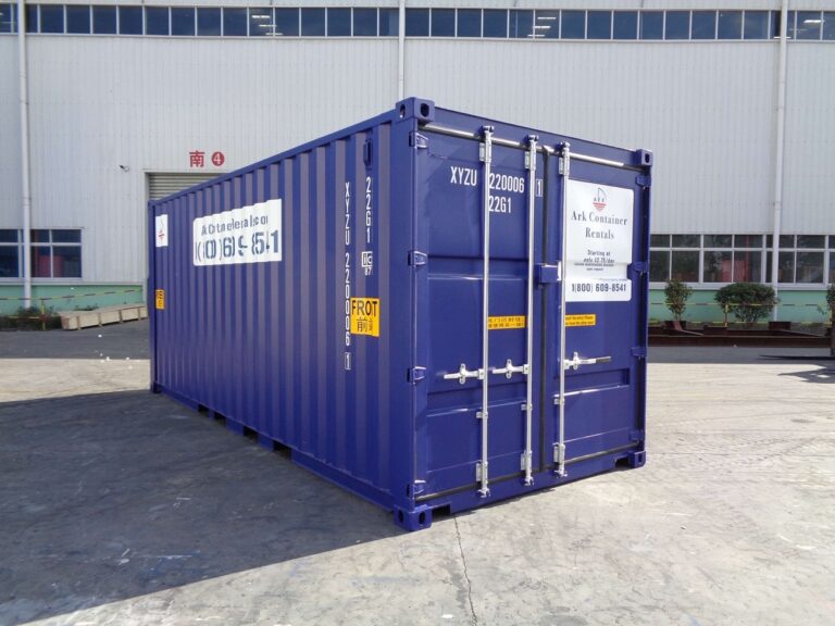 Side angle of 20 ft storage container